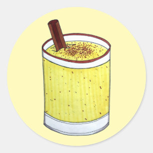 Coquito Puerto Rican Eggnog Rum Christmas Drink Classic Round Sticker