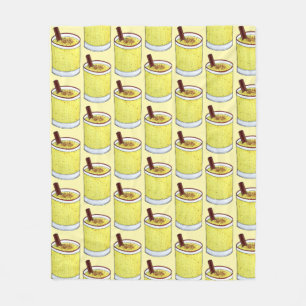 Coquito Puerto Rican Eggnog Rum Christmas Drink Fleece Blanket