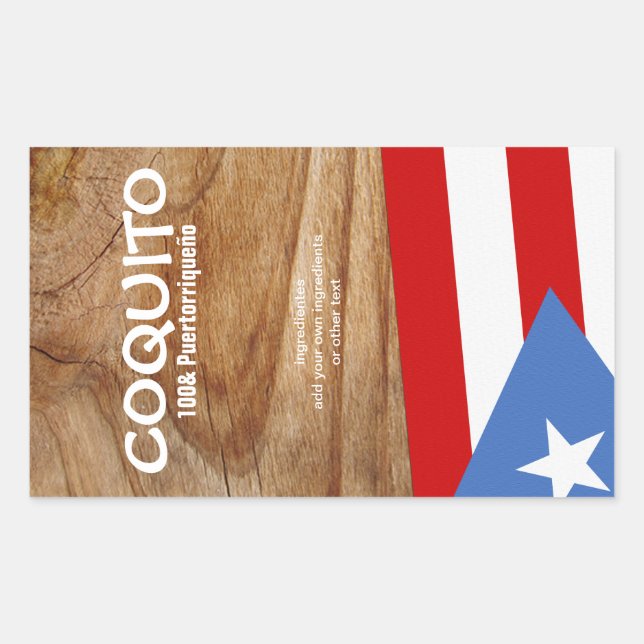 Coquito Puertorriqueno Flag Sticker (Front)