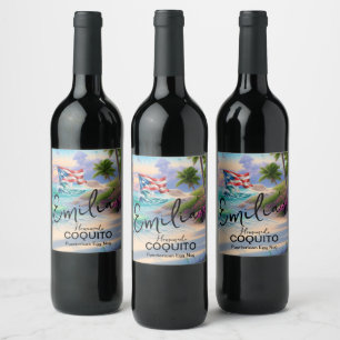 Coquito Recipe Egg Nog Drink Island Business Wine Label