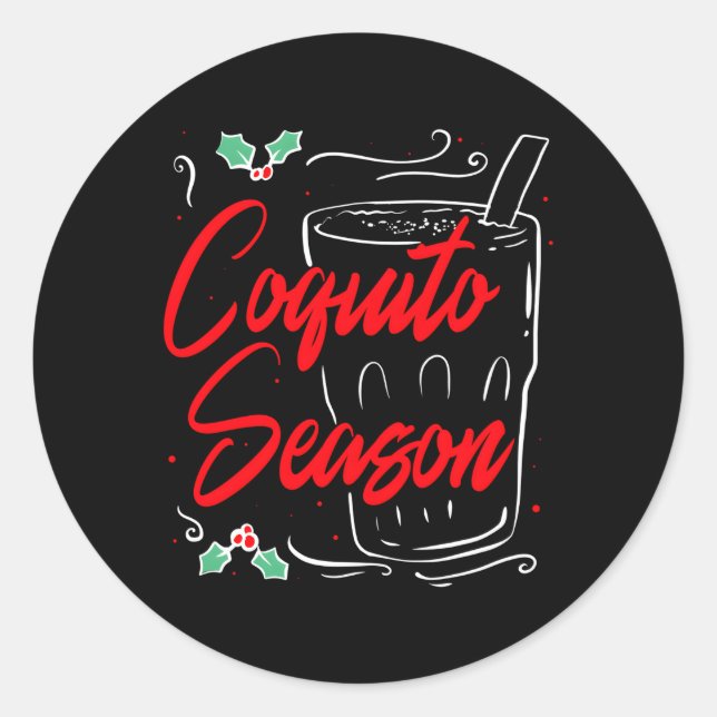 Coquito Season Ugly Puerto Rican Latino Classic Round Sticker (Front)