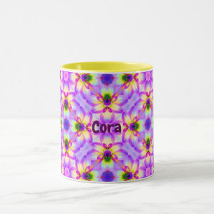CORA ~ Floral Pattern for Easter ~ Personalised Mug