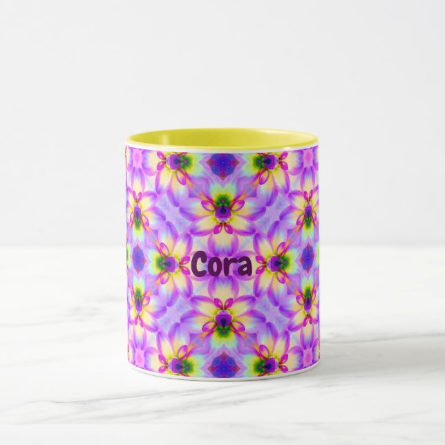 CORA ~ Floral Pattern for Easter ~ Personalized Mug (Center)