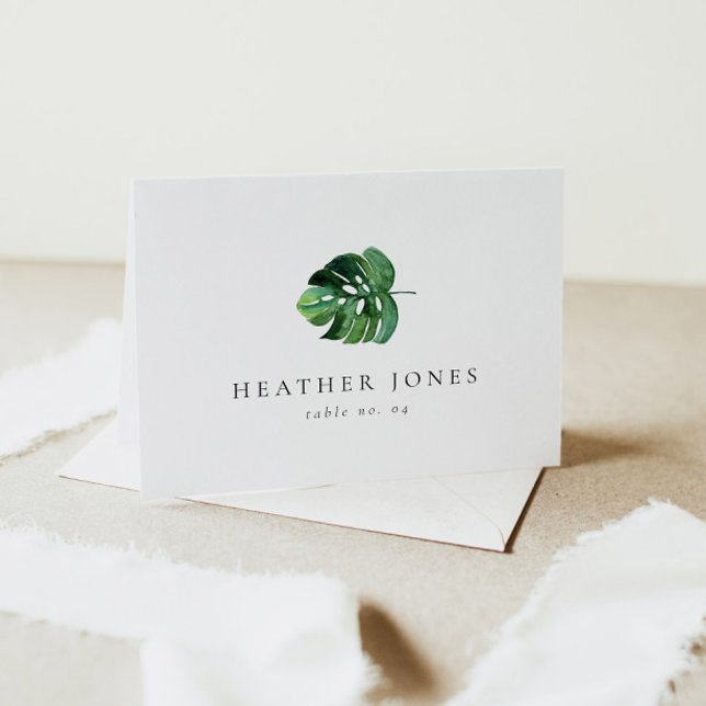 CORA Minimal Tropical Palm Beach Place Cards (Creator Uploaded)