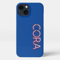 Cora name in glowing neon lights novelty.