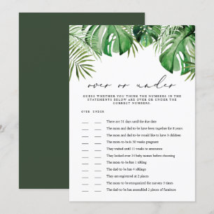 CORA Tropical sur sous Baby shower carte de jeu