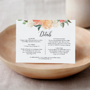 CORA Wedding Details Accommodations Enclosure Card