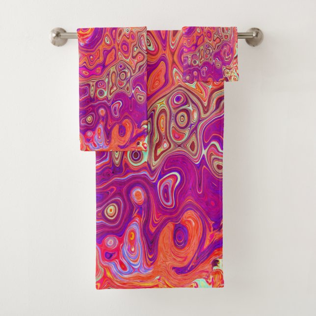 Corail Abstrait rétro et spirale de marbre pourpre (En situation)