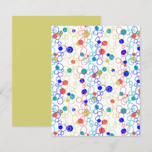 Corail bleu Aqua Circles Ovals Papier à grattoir