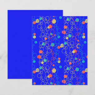 Corail bleu or Aqua Circle papier à rebut