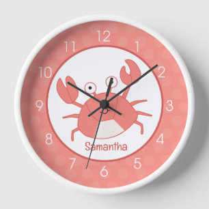 Corail Crabe Crustaceancore Crabby Horloge des inf