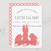 Corail mignon Bunnies Pâques | Invitation à la cha
