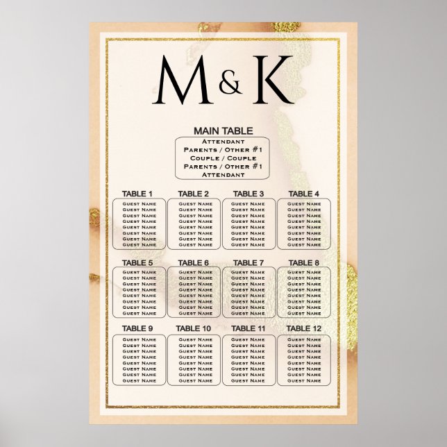 Corail moderne Poster Abstrait Mariage Extraordina (Devant)