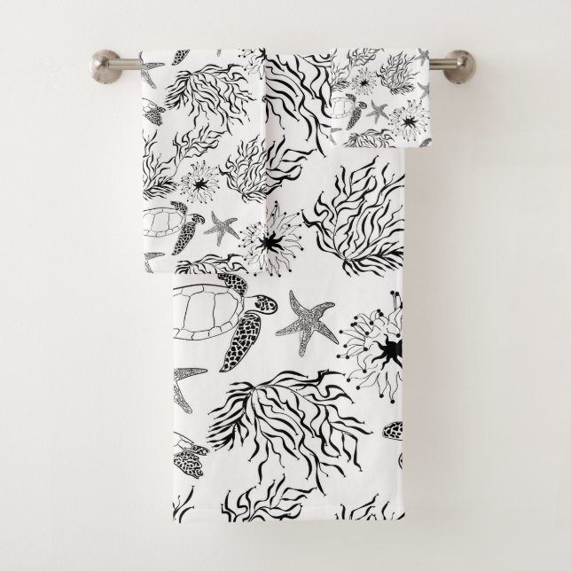 Corail plante, tortue marine (En situation)