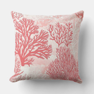 Corail rose Coussin décoratif   Plage Jeu d'oreill