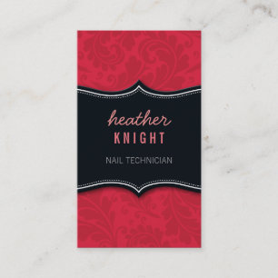 Corail rouge de noir de flourish de cool de CARTE