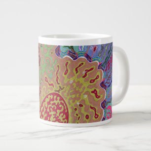 "Coral" Abstract Art Large Coffee Mug