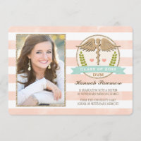 Coral and Aqua Vet School Graduation Announcements