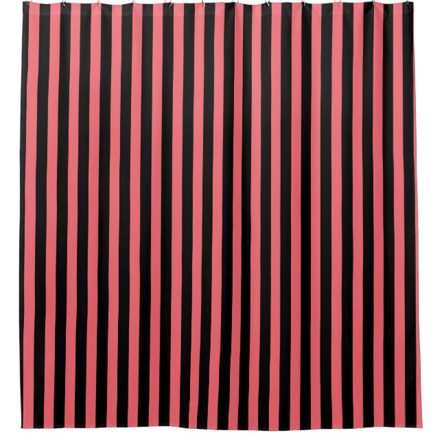 Coral and black candy stripes (Front)