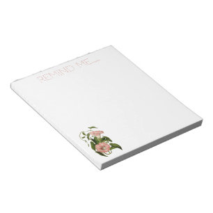 Coral and Cream Morning Glory Notepad