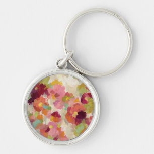 Coral and Emerald Garden Keychain