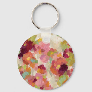 Coral and Emerald Garden Keychain