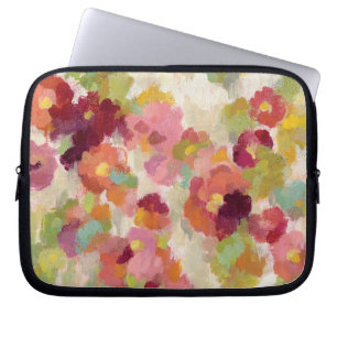 Coral and Emerald Garden Laptop Sleeve