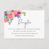Coral and Fandango Floral Wedding Reception
