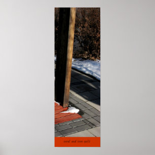 Coral and Iron Quilt Poster