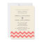 Coral and Ivory Chevron Wedding Invitations