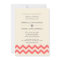 Coral and Ivory Chevron Wedding Invitations