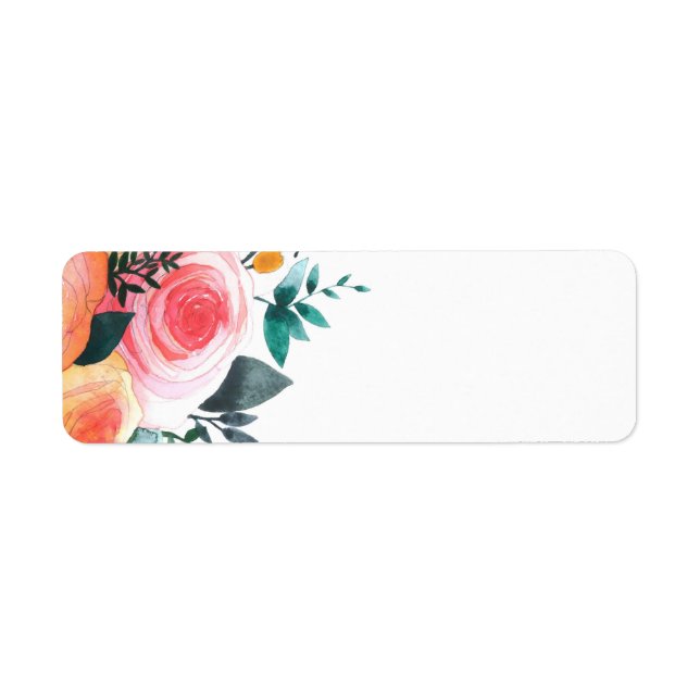 Coral and Pink Roses Watercolor (Front)