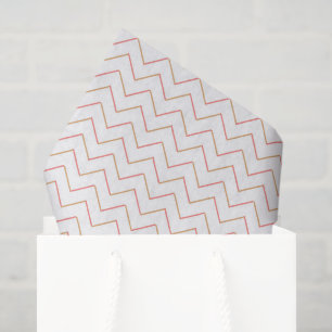 Coral and Sand Chevron Tissue Paper