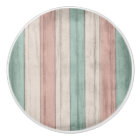 Coral and Teal Nautical Beach Wood Stripes 
