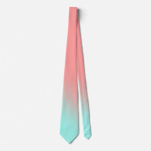 Coral and Turquoise Stripes Tie