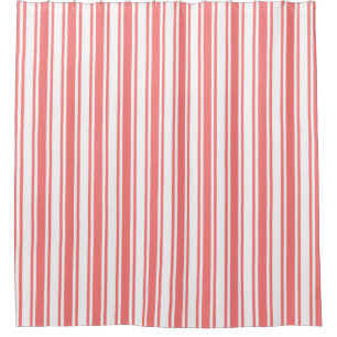 Coral and white candy stripes