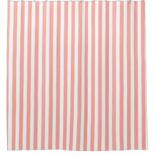 Coral and white candy stripes