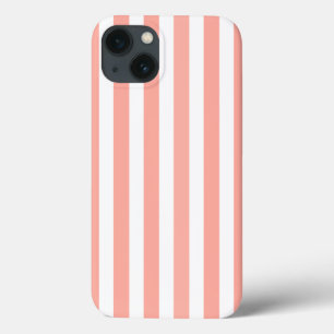 Coral and white candy stripes Case-Mate iPhone cas 13 Case