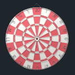 Coral And White Dartboard<br><div class="desc">Coral And White Dart Board</div>