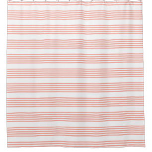 Coral and white five stripe pattern