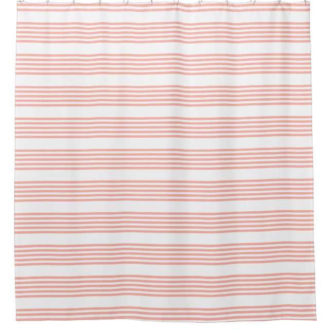 Coral and white five stripe pattern (Front)