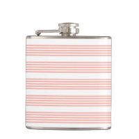 Coral and white five stripe pattern