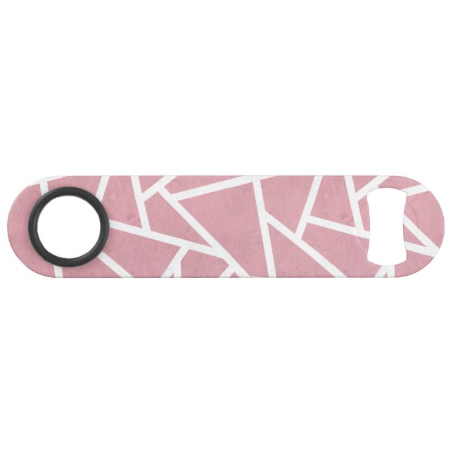 Coral and white mosaic pattern bar key (Front (Horizontal))