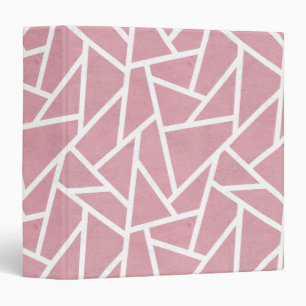 Coral and white mosaic pattern binder
