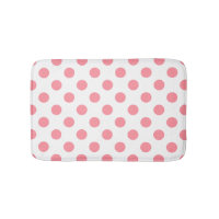Coral and white polka dots
