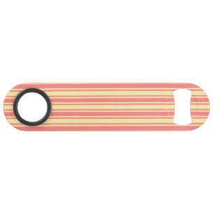 Coral and yellow candy stripes bar key