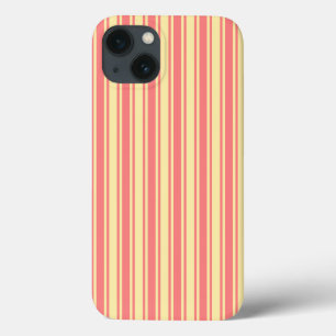 Coral and yellow candy stripes Case-Mate iPhone ca iPhone 13 Case
