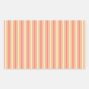 Coral and yellow candy stripes sticker