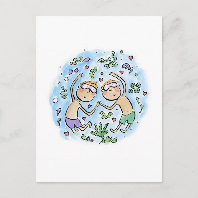 Coral Anniversary Postcard (Front)