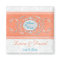 Coral, Aqua, and Grey Damask Save the Date Magnet